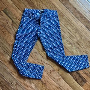 Banana Republic printed skinny jeans